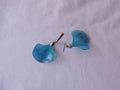 Pendientes Pétalo Azul En Resina Orquídea Natural