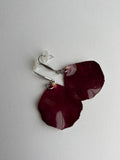 Pendientes Pétalo De Rosa Roja Natural