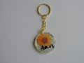 Llavero Floral Naranja y Amarillo