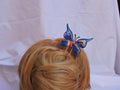 Horquilla Mariposa Azul De Resina