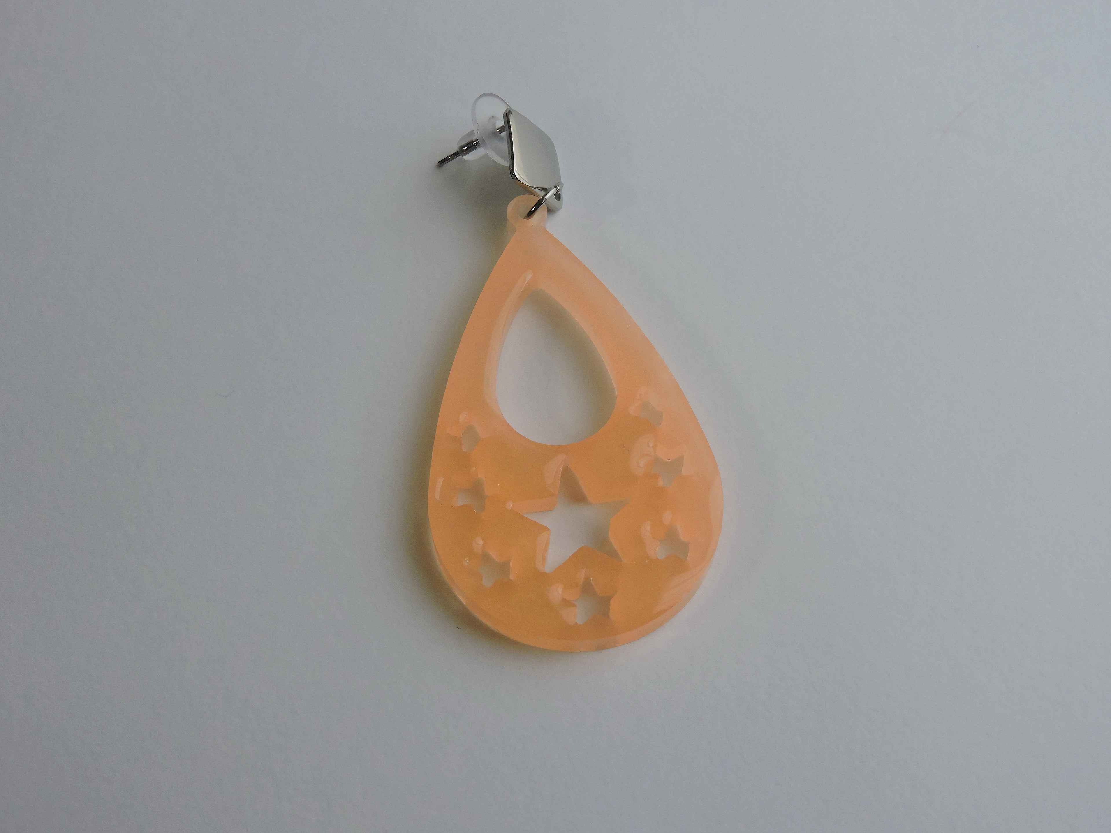 Pendientes En Resina Gota De Melocotón