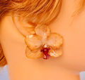 Pendientes "Flor de Orquídea con pétalo"